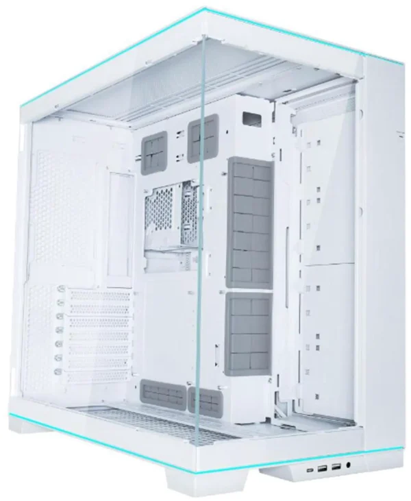 White Aluminum / Steel / Tempered GlassComputer Case - Image 3
