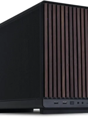 Black Wood front panel Computer Case